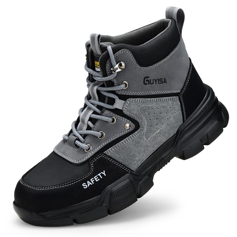 New Splicing Steel Toe Cap Boots Indestructible Prevent Smashing And Nails Safety Wrok Boots For Men Male Footwear Shoes