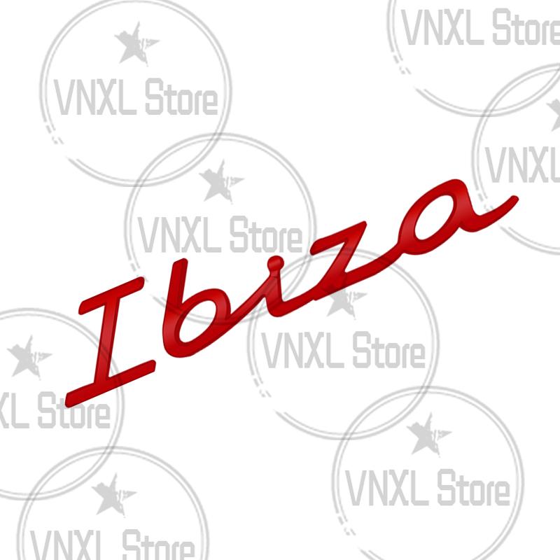 Car-Styling For Ibiza Letter 3D Metal Stickers 3M Adhesive Backing Car Trunk Body Emblem Auto Lettering Decals Accessories