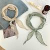 Silk scarf new fashion thin breathable small scarf scarf temperament versatile neck protection scarf rhombus silk scarf waist