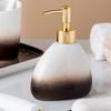 6τεμ. 1σετ Προηγμένα Αξεσουάρ Μπάνιου Κεραμικά σε Σταδιακή Απόχρωση του Καφέ, 2 ποτήρια στοματικού διαλύματος, 1 σαπουνοθήκη, 1 ποτηράκι οδοντόβουρτσας, 1 δίσκος, 1 δοχείο λοσιόν Δημιουργικά Δώρα για το Σπίτι.
