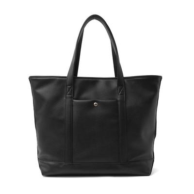 VITAFELICE Women's Side Line Tape Big Tote Bag Inb-10181p (Black)