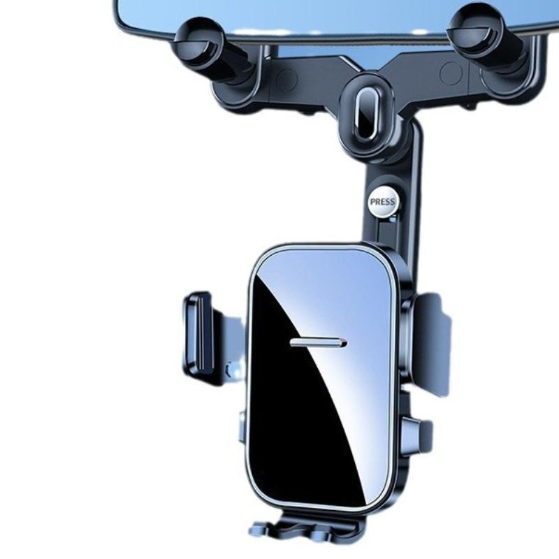 360 Degree Rotatable Retractable Car Phone Holder Adjustable Rearview Mirror Mount Bracket Universal Auto Phone Stand Accessory