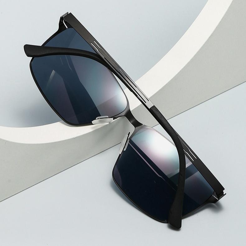 Men's Sunglasses, Metal Square Sunglasses, UV-proof Driving Fishing Sunglasses.