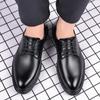 New Casual Leather Mens Dress Black Formal Business Loafers Lace-up Moccasins Italian Wedding Office Driving Flats Shoes for Men