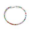 Fashion temperament zircon bracelet elegant light luxury versatile round colored diamond tennis bracelet jewelry women