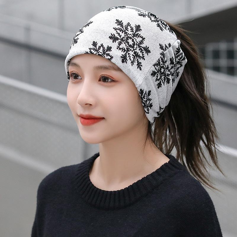 Autumn & Winter Double-Layer Twist Hat and Scarf with Neck Protection