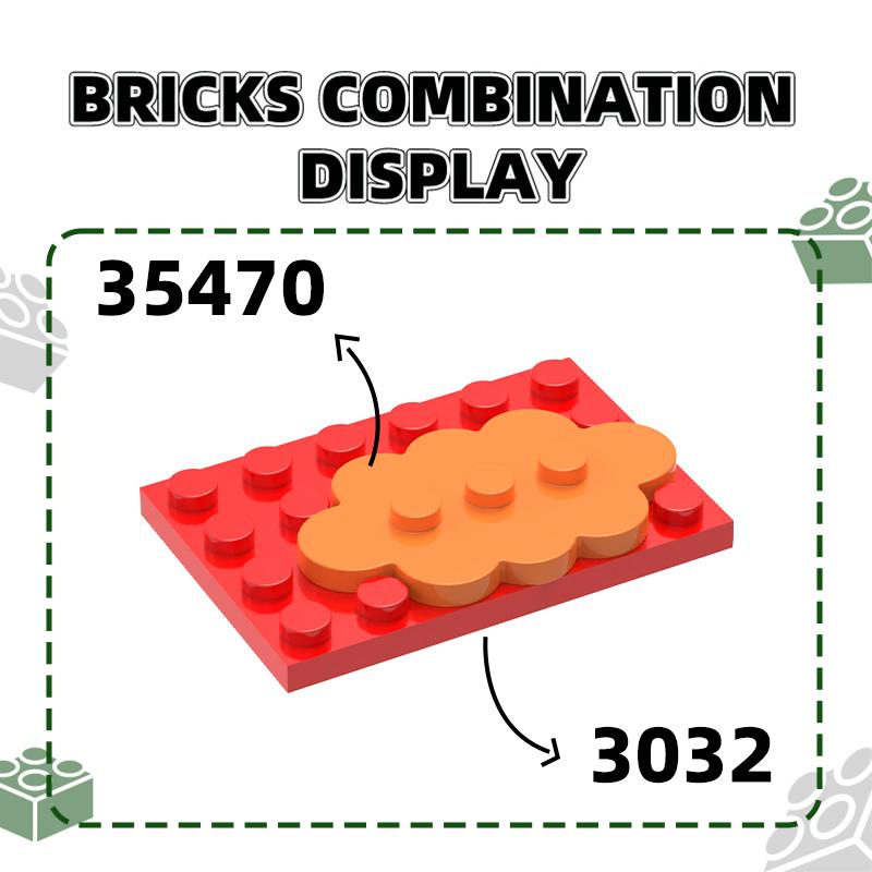 70Pcs/lot 35470 Tile Modified 3 x 5 Cloud Accessories Works With featuring Brick DO IT YOURSELF Children's Toy Assembly Parts