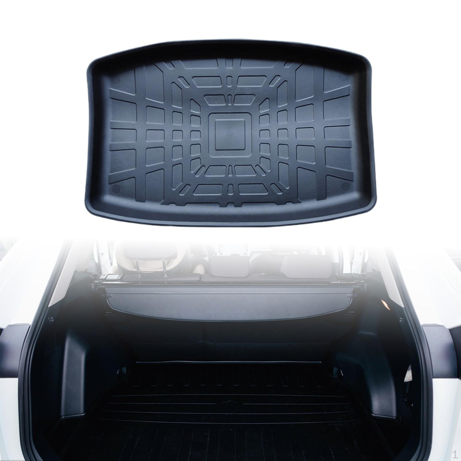 

Вкладиш багажника Килимок для підлоги Аксесуар Захист салону Чорний Водонепроникний Легко встановити Підкладка для ніг Rear