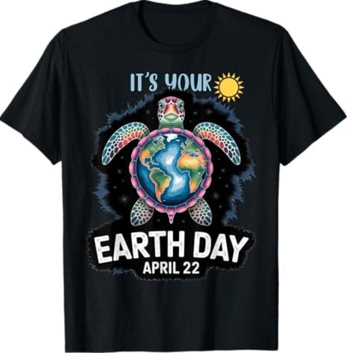 

Earth Day Turtle Design April 22 For Nature Lovers T-Shirt Unisex T-Shirt L