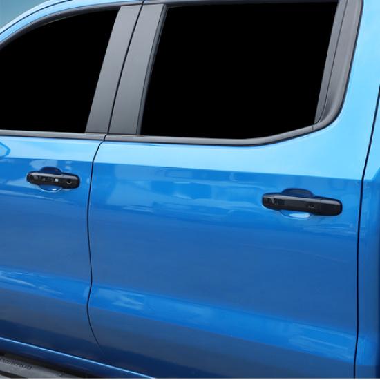 Black For Chevrolet Silverado/Sierra + Exterior Door Handle Panel Cover Trim