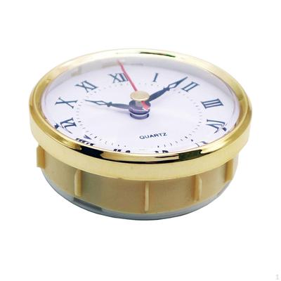 Inserto Orologio al Quarzo Rotondo Movimento Quadrante Bianco Oro (3 Pollici/80 mm)