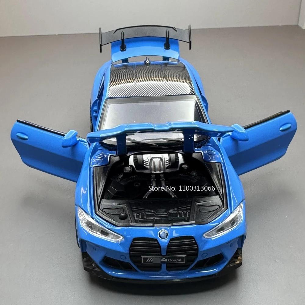 1/32 Scale M4 Alloy Car Models Metal Diecast Toys Vehicle with Simulation Sound and Light Sport Car Toys for Kids Birthday Gifts