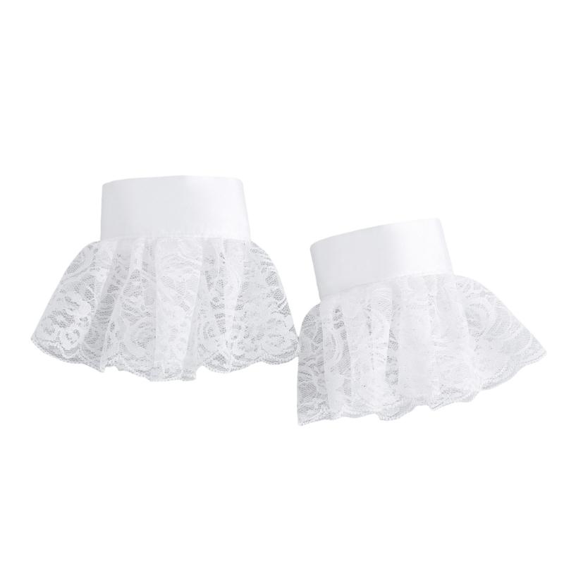 

Lace Ruff Collar Wrist Cuffs for Girls Renaissance Victorian Play Medieval Cosplay Victorian Ruffled Lace Cosplay