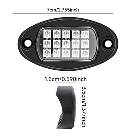 Araba Kamyon UTV Uygulama Kontrolü Müzik Modu 250cm Kablo Uzunluğu Kamyon UTV'ler Arazi Araçları Yanıp Sönen Müzik Üzerine Çok Yönlü Kurulum