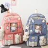 5 Pcs Set Kawaii Girls Backpack For Student School Bag Teenager Girls Schoolbag Book Bags Pencil Case Women Travel Backpack Tote