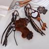 New Instant Fortune Doll Bag Pendant Personalized Acrylic Leopard Bear Mobile Pendant With Transparent Card