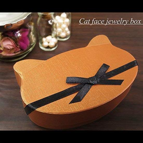 Shinjuku Gin no Kura Open Heart Cat Diamond Necklace in Silver 925 and Pink Gold for Box April Birthstone Women, Set,