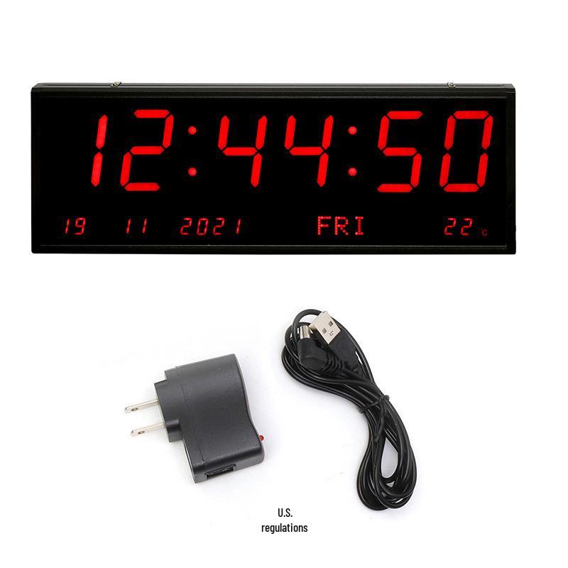 Perpetual LED Digital Wall Clock with Silent Timekeeping and Night Light for Home and Bedroom Use