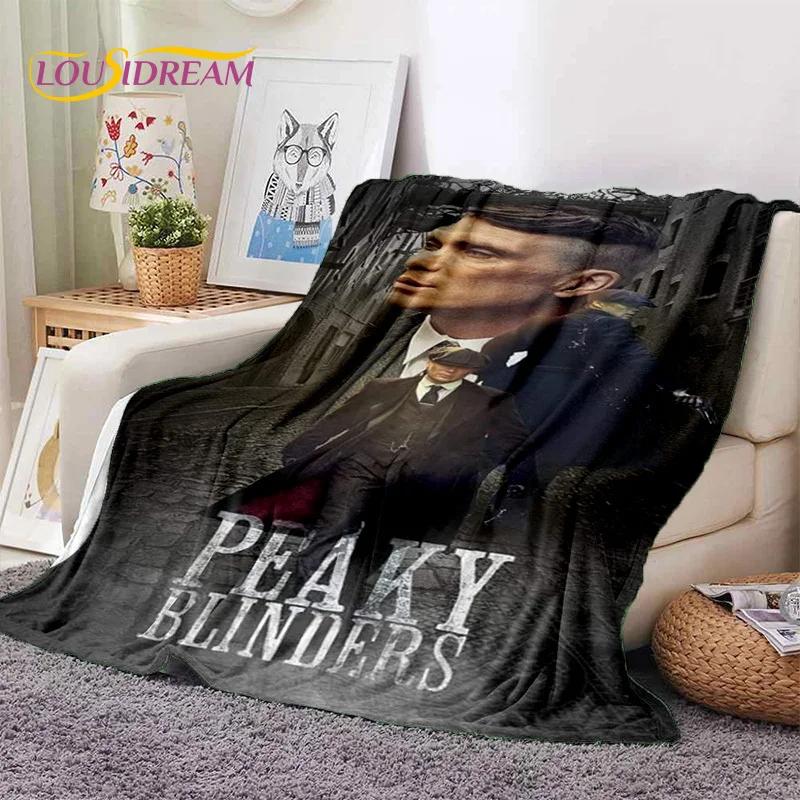 Coperta morbida in flanella 3D P-Peaky Blinders Tommy Shelby per Letti Camera da letto Divano Picnic, Coperta da lancio per Coprire Esterni Tempo libero Regalo