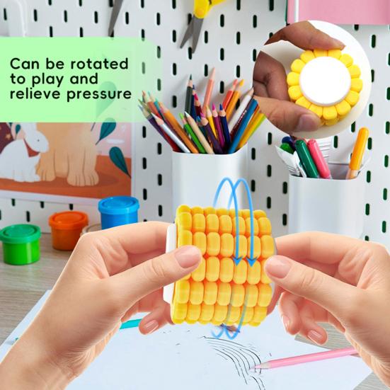 Drehendes Mais Fidget Spielzeug Jugendliche Erwachsene Stress Angstabbau Tragbar Reise Rotierendes Maiskorn Spielzeug Zuhause Büro Schreibtisch Dekoration Ornament