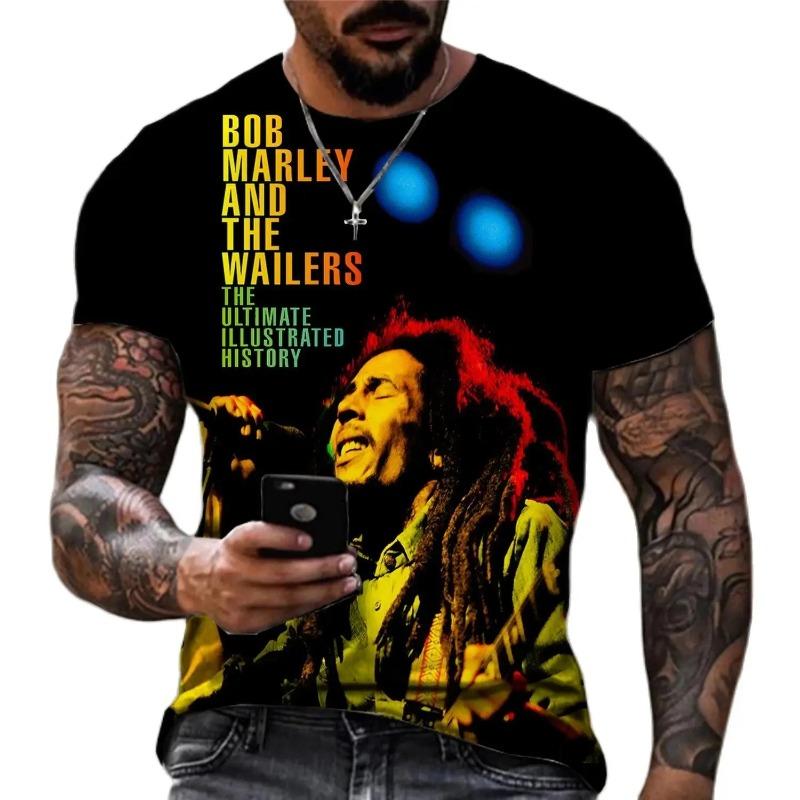 

Men s 3D Rock Hip Hop Rap T-shirt Fashion Trend Street Casual Round Neck Short Sleeve Top 5XL