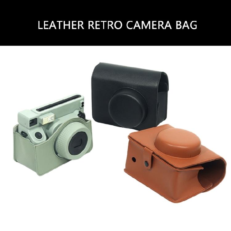 Aparat na film natychmiastowy Pokrowiec ochronny z PU skóry na Wide 400 z odpinanymi paskami