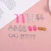 1set Dollhouse Electroplated Crown Necklace Earstuds Bracelets Earrings Pendant Pack Accessories Dressing Princess Doll Jewelry