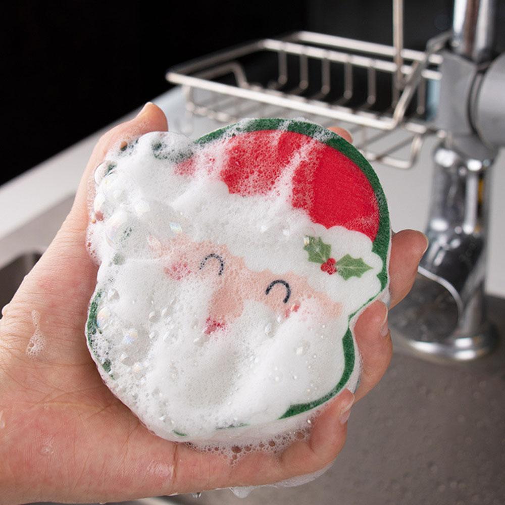 Christmas Water-absorbent Cleaning Cloth Water-absorbent Multifunctional Cleaning Sponge For Bottle Cleaning