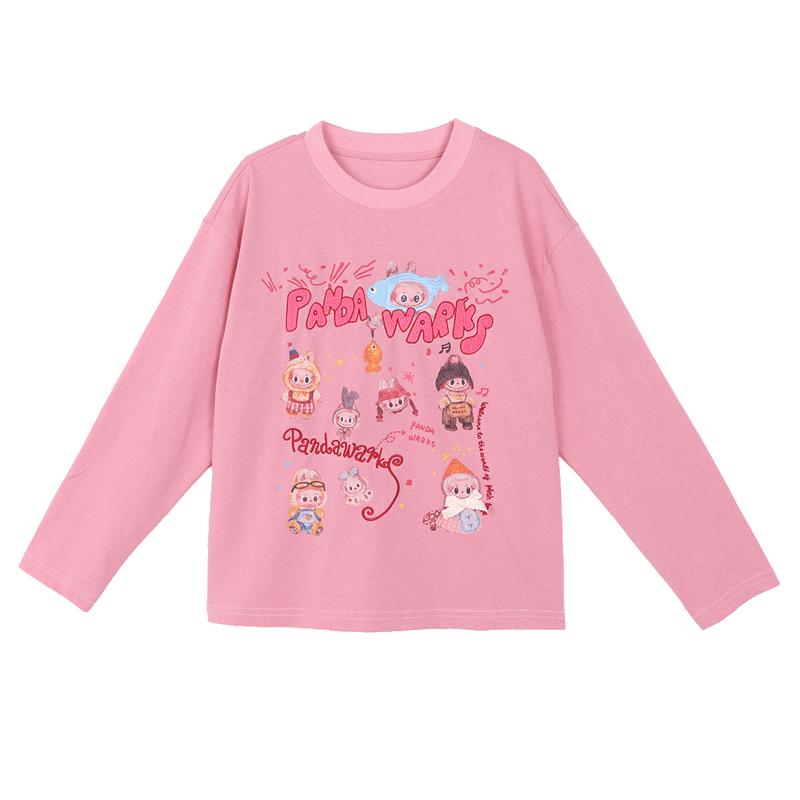LUSON Girls  Cartoon Long-Sleeve T-Shirt 160