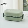 Lunch Food Box Bento Waterproof Good Sealing Double Layer Large Capacity Multifunction School Kids Container with Spoon Daily Use Storage