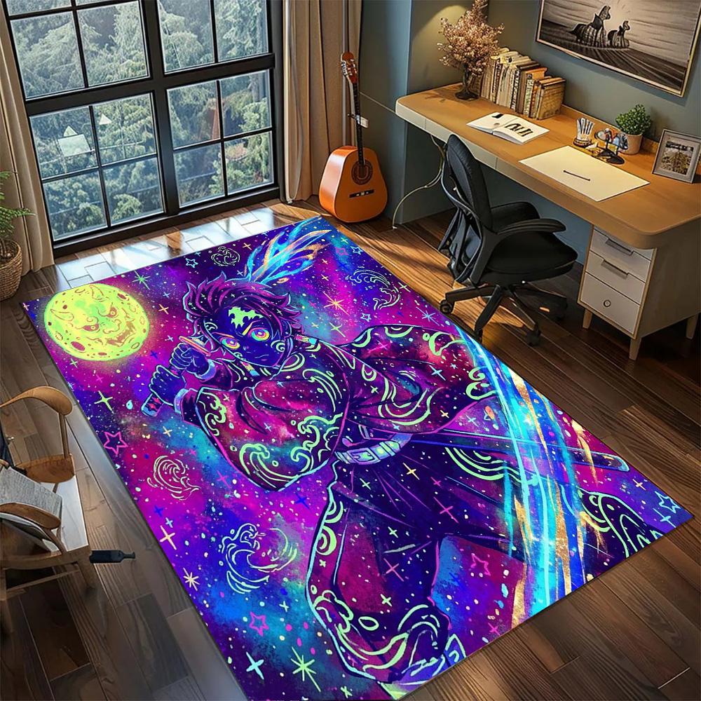 

Demon Slayer Tanjiro Home Decor Floor Mat Non Slip Large Area Washable Rug Carpet Gamer Room Bedroom.-TING 60x90cm
