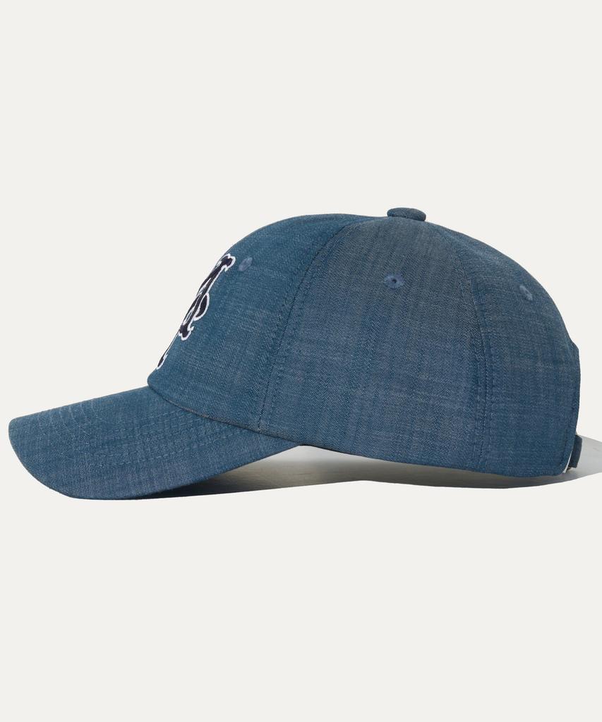 MAYOL My Logo Line Color Block Point Ball Cap_Denim