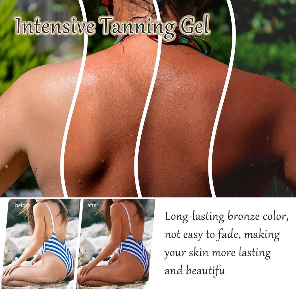 Luxurious Intensive Tanning Gel, Natural Tanning Accelerator Gel, Brown Tanning Gel For Sunbeds And Outdoor Tanning,30ml