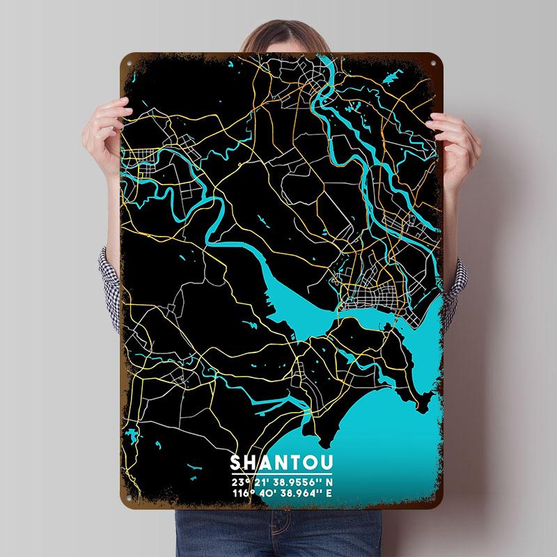 Shantou Guangdong Tinplate Posters Customizable Wall Art Retro Vintage Metal Signs for Home Room Mancave Decoration Garage Cozy