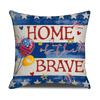 American Retro Pillowcase Five-pointed Star Printed Linen Pillowcase Sofa Decorative Cushion Cover Festive Pillowcase