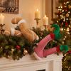 Holiday Gift Accessory Christmas Elf Legs Tree Ornaments, Plush Stuffed Stuck Ornament Topper Decorations for Xmas Tree, Indoor Outdoor Party