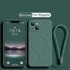 Original Silicone For Magsafe Magnetic Wireless Charge Case for iPhone 16 15 14 13 12 Mini 11 Pro Max X XR XS Plus Lanyard Cover