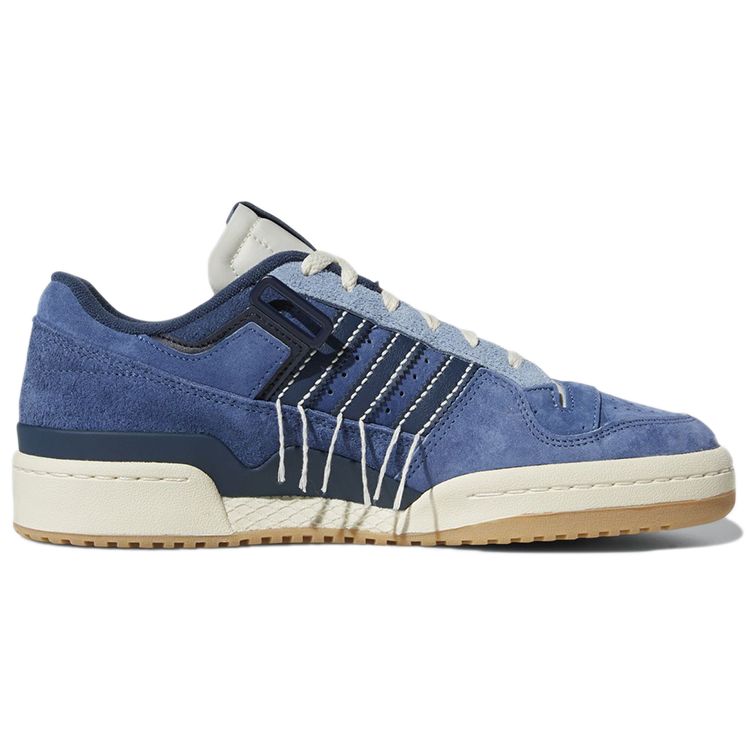 Adidas Originals Forum 84 Trendy Versatile Durable Low-Top Skate Shoes Unisex Sneakers Denim-Blue GW0298