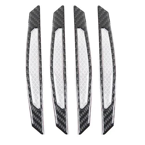 4 ks/sada 5D samolepek a obtisků z uhlíkových vláken Auto reflexní proužek Varování Stylingové lišty Vnější díly