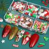 1 Box 3D Christmas Nail Art Charm Parts Polymer Soft Clay Slices Flakes Nails Decoration Parts for Winter Manicure Designs