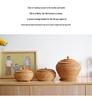Vietnamese Pu'er Tea Tuocha Storage Box – Autumn Vine Woven Jar for Loose Leaf Tea and Snacks