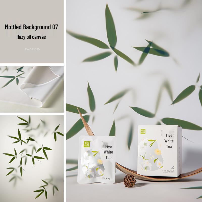 Mottled Green Bamboo Background for Photography - Hazy Bokeh Still Life Prop with Ancient Style 78x106 cm