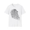 Färbe dein eigenes Shirt Blumenlöwen-Illustration T-Shirt | Botanisches Löwen-T-Shirt