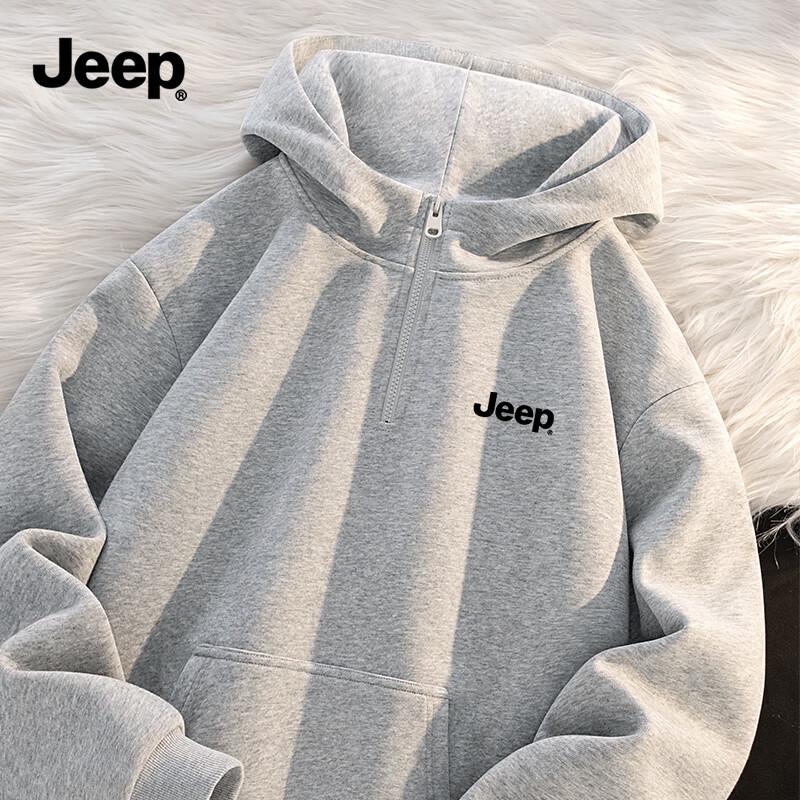 JEEP Men's Fleece Lined Hooded Sweatshirt