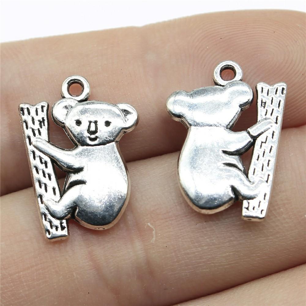 20pcs Australia Series Charms Koala Bear Kangaroo Alpaca Sheep Charms For Bracelet Making Keychain Making Necklace Making