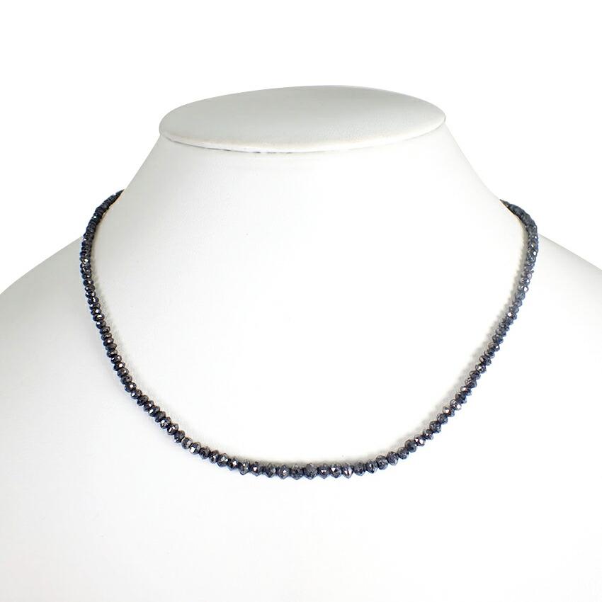 

[Pre-owned] K18WG/Black Diamond/Necklace/Choker/j53-6