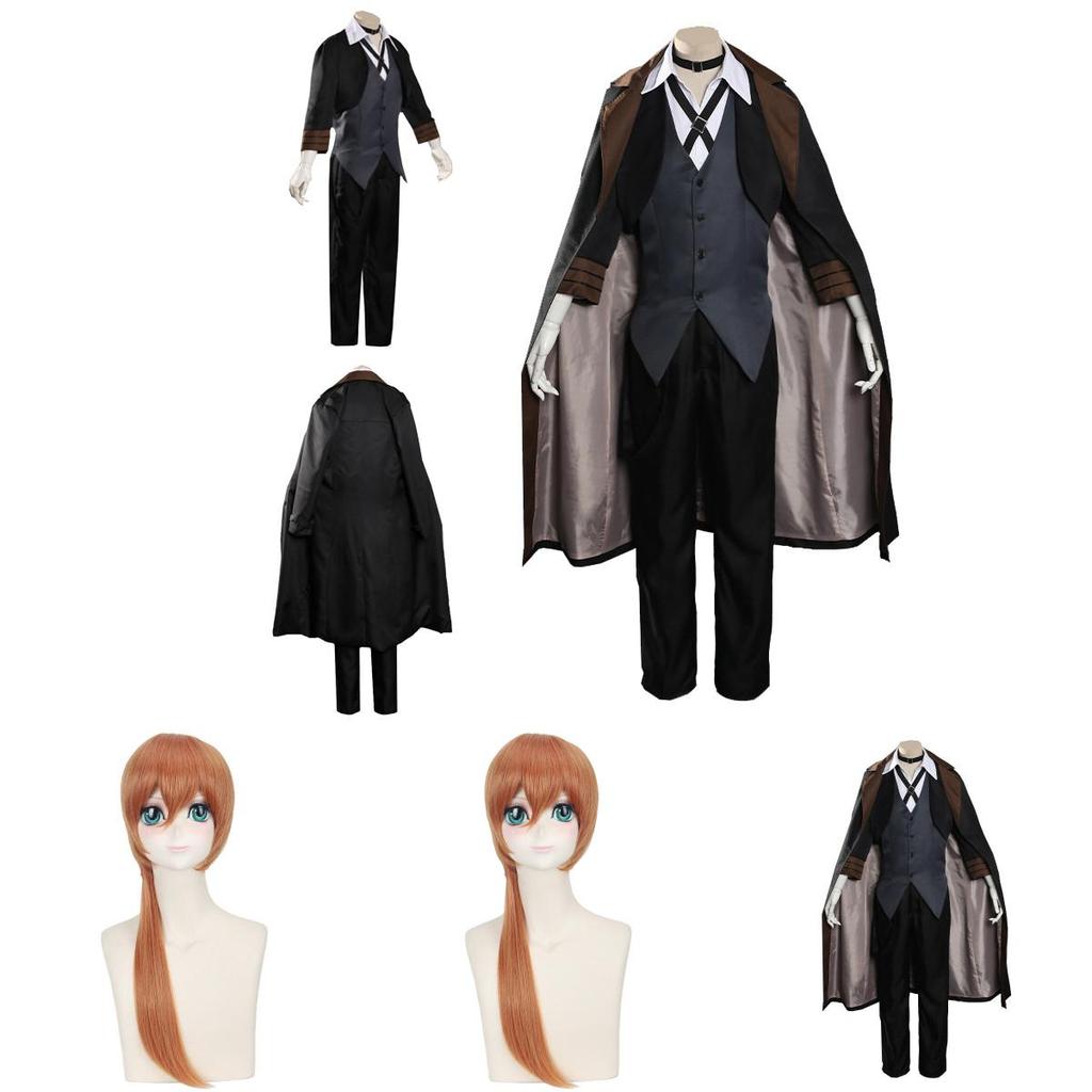 Bungo Stray Dogs Nakahara Chuuya Cosplay Costume Unique Vintage Detective Costume Set