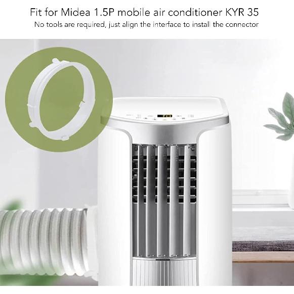 YOUTHINK Air Conditioner Exhaust Hose Connector, ABS AC Round Coupler Portable AC Adjustable Exhaust Duct Interface Accessories for 1.5P Mobile Air