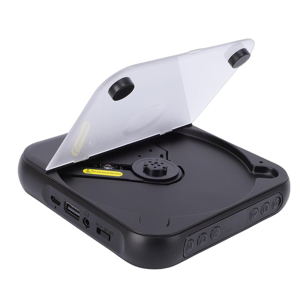 Tragbarer CD-Player mit doppelten Stereolautsprechern, Bluetooth 5.3, wiederaufladbare Kopfhörer, LCD für Zuhause, Auto, Outdoor, unterstützt CD