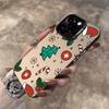 For iPhone 17 16 15 14 13 12 11 Pro Max 17 Air 16E X XS XR Case Merry Christmas Cartoon Christmas Tree Electroplate Silver Cover